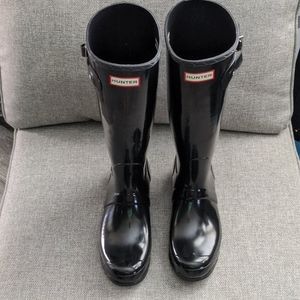 Hunter Original Tall Glossy Black rain boot